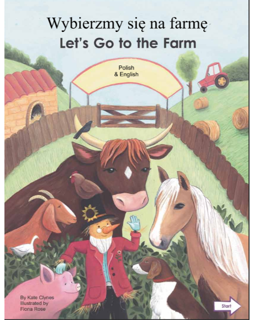 Let's Go to the Farm Bilingual Board Book for Preschool in English with Bulgarian, Romanian and more.