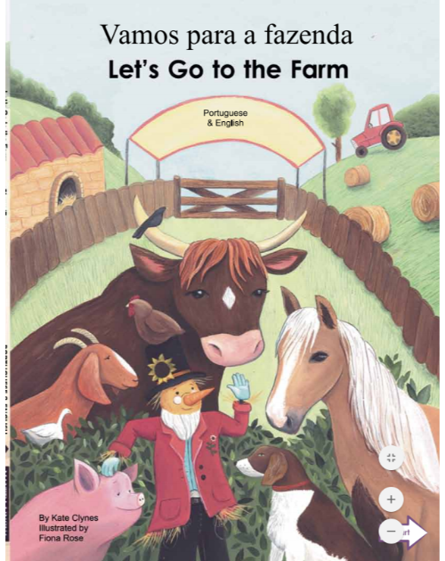 Let's Go to the Farm Bilingual Board Book for Preschool in English with Bulgarian, Romanian and more.