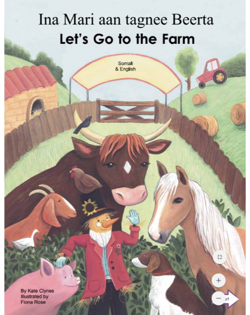 Let's Go to the Farm Bilingual Board Book for Preschool in English with Bulgarian, Romanian and more.