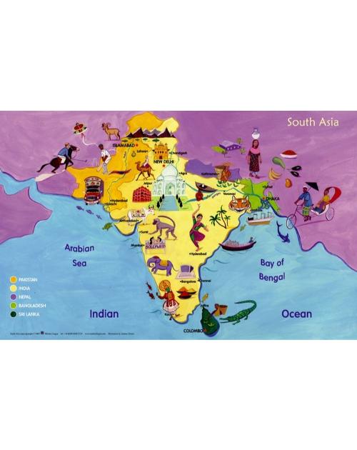 Map of South Asia, World Maps