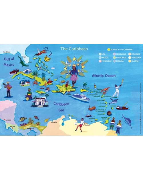 Map of The Caribbean, World Maps