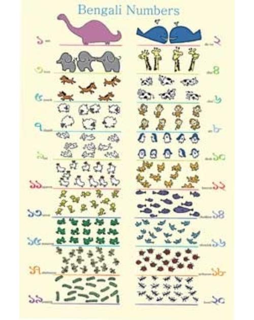 Numbers Poster - Multilingual Edition, Multicultural Poster