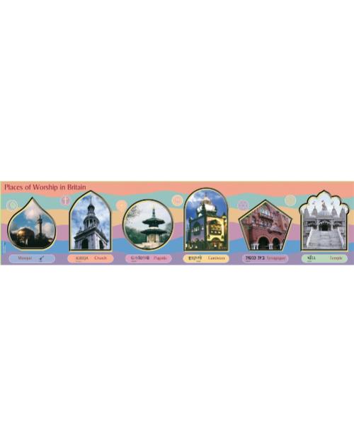 Places of Worship Poster-Multilingual Edition, Multicultural Poster