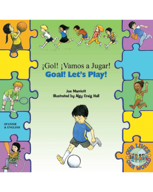 Goal! Let's Play! - Spanish bilingual children's book about diverse sports from around the world. Available in many languages. Best multicultural children's book