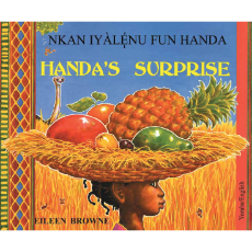 Handa's Surprise - Diverse children's book available in Arabic, French, Gujarati, Hindi, Portuguese, Tamil, Twi, Urdu, and many other languages.  Multicultural book for language learning in the classroom.