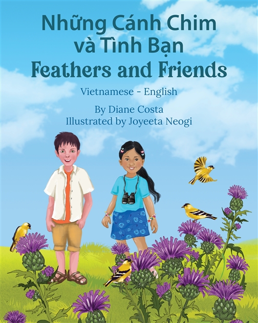 Feathers and Friends - Bilingual diverse children's book available in many languages