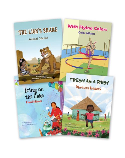 Popular English Idioms with Idiom Definitions and Examples - with fun multicultural book illustrations!