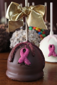 Breast Cancer Awareness Caramel-Chocolate Apple