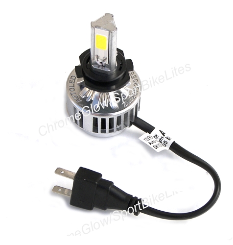 H7 Motorcycle LED Headlight Bulb for Sport Bikes, Cruisers, and Autos