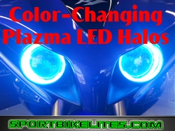 SPORTBIKE LITES Plazma LED Headlight Angel Eye Halo Ring Kit for 06-07 Suzuki GSXR 600-750