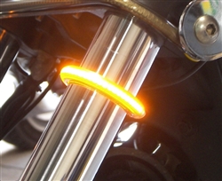 Motorcycle Fork Mounted Wrap-Around LED Turn Signals