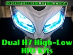 SPORTBIKE LITES Dual HID HIGH LOW H7 Headlight Bulb Conversion Kit