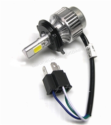 M3 Mini H4 Replacement Motorcycle LED Headlight Bulb for Sport Bikes, Cruisers, & Autos