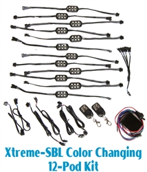 Xtreme-SBL 12 Pod Motorcycle LED Accent Kit