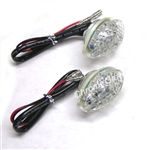 Universal Tear Drop Flush Mount LED Turn Signals for Motorcycles
