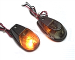 Motorcycle Flush Mount turn signals with carbon fiber look