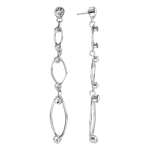 The Oval Dangle Crystal Earrings