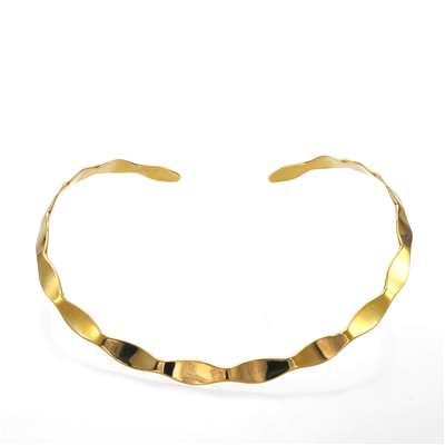 WAVE CHOKER NECKLACE - Gold