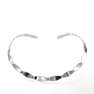 WAVE CHOKER NECKLACE - Silver