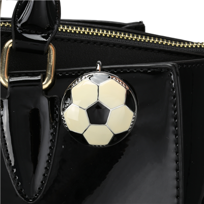 White Soccer Ball Key Finder Clip