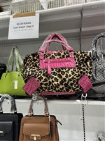 Fashion Soft Felt Two-Tone Giraffe Print Handbag