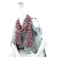 Ruby Red & White Acrylic 3 Way Scarf