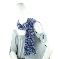 Blue & Light BlueFuzzy Acrylic 5 Way Scarf