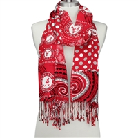 Multi Print Crimson Tide Scarf