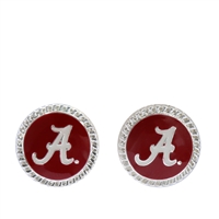 College Fashion University of Alabama Logo Charm Stud Earrings