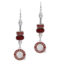 Beaded Dangle Earrings Alabama Roll Tide