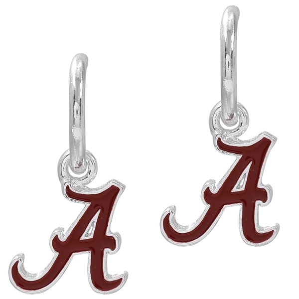 College Fashion University of Alabama Logo Charms Post Dangle Emma Earrings