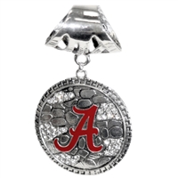 College Fashion University of Alabama Rhinestone Ornate Scarf Pendant Charm