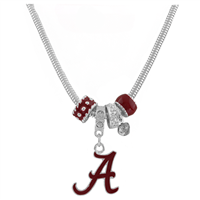 College Fashion Crystal University of Alabama Logo Charms MVP Necklace