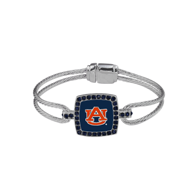 AUBURN 3051 | SQUARED CRYSTAL LOGO BANGLE