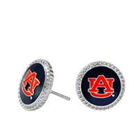 College Fashion Auburn University Logo Charm Stud Earrings