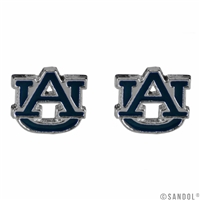 College Fashion Auburn University Logo Charms Stud Earrings