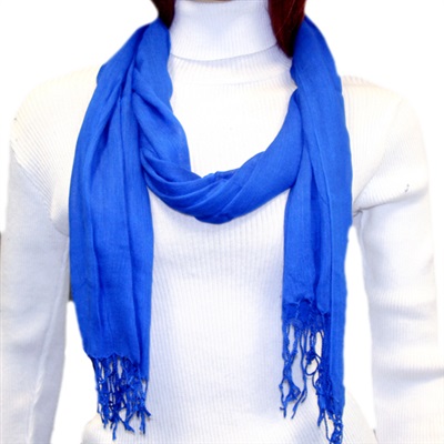 Royal Blue Viscose Scarf