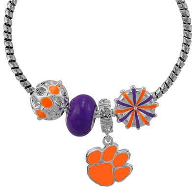 CLEMSON 3047 | CHARM CUFF BRACELET