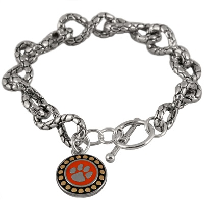 CLEMSON 353 | Toggle Charm Link Bracelet