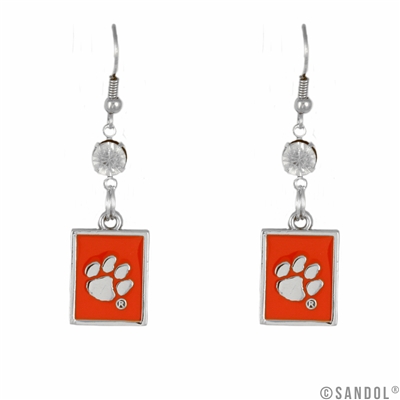 Square Dangle Earrings | Clemson Tigers