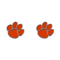 College Fashion Clemson University Logo Charms Stud Earrings