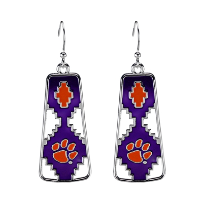 CLEMSON 475 | Aztec Print Earrings Elaine