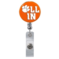 College Fashion Clemson University Retractable ID All In Lanyard Badge Reel