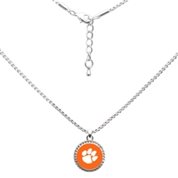 College Fashion Clemson University Logo Charm Necklace