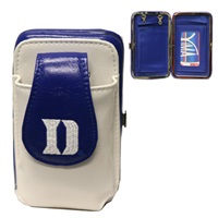 Duke University White & Blue Embroidered Logo Leather Pouch Push Clasp Wallet