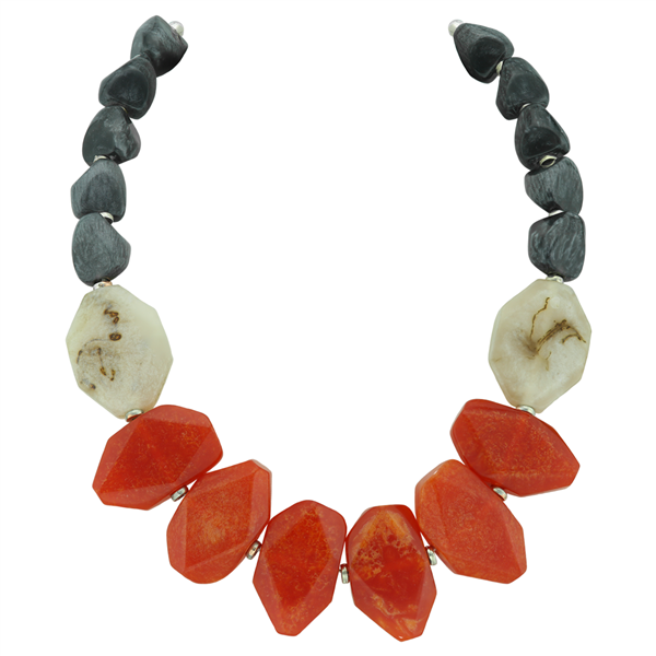 Stylish Fashionable Elegant Red Resin Stone Necklace