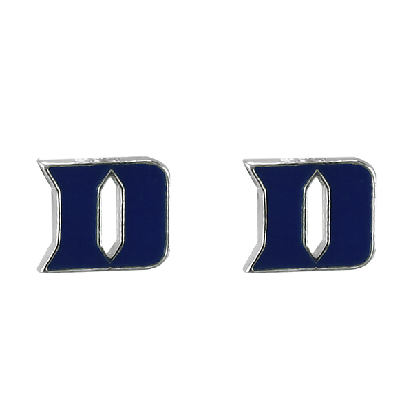 College Fashion Duke University Logo Charms Stud Elise Earrings