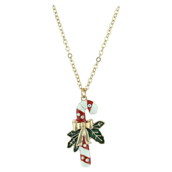 THE RIBBON CANDY CANE NECKLACE