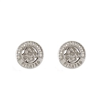 ECU 413 | Silver Studded Circle Earrings