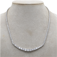 Fashion Sparkling Diamond Crystals Arched Silver Toned Choker Necklace